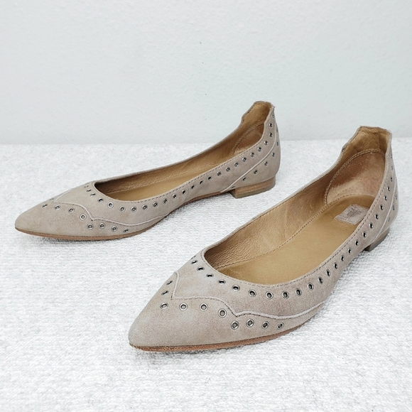 FRYE Studded Suede Ballet Flats - Picture 2 of 9